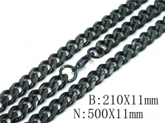 Wholesale Stainless Steel Bracelets & Necklaces Sets - HY40S0415IPL