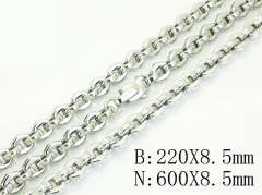 Wholesale Stainless Steel Bracelets & Necklaces Sets - HY82S0092KKQ