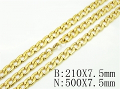 Wholesale Stainless Steel Bracelets & Necklaces Sets - HY40S0499HKD