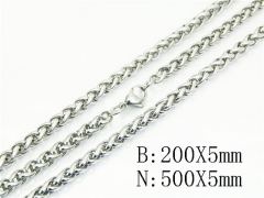 Wholesale Stainless Steel Bracelets & Necklaces Sets - HY61S0648KL