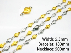 Wholesale Stainless Steel Bracelets & Necklaces Sets - HY40S0175ML