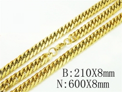 Wholesale Stainless Steel Bracelets & Necklaces Sets - HY61S0578HJD