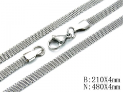 Wholesale Stainless Steel Bracelets & Necklaces Sets - HY70S0040KL