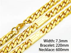 Wholesale Stainless Steel Bracelets & Necklaces Sets - HY40S0192HOD