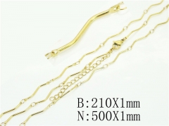Wholesale Stainless Steel Bracelets & Necklaces Sets - HY70S0555YNL