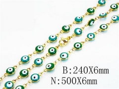 Wholesale Stainless Steel Bracelets & Necklaces Sets - HY61S0462HKA