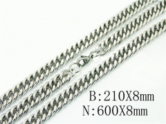 Wholesale Stainless Steel Bracelets & Necklaces Sets - HY61S0586NL
