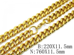 Wholesale Stainless Steel Bracelets & Necklaces Sets - HY40S0315LDD