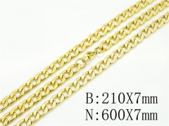 Wholesale Stainless Steel Bracelets & Necklaces Sets - HY40S0494HJR