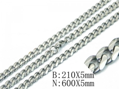 Wholesale Stainless Steel Bracelets & Necklaces Sets - HY40S0357HIA