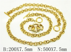 Wholesale Stainless Steel Bracelets & Necklaces Sets - HY70S0534HKL