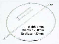 Wholesale Stainless Steel Bracelets & Necklaces Sets - HY70S0102NX