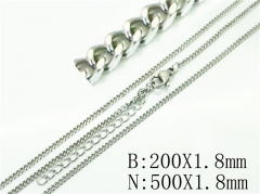 Wholesale Stainless Steel Bracelets & Necklaces Sets - HY70S0524ILV