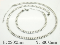 Wholesale Stainless Steel Bracelets & Necklaces Sets - HY70S0526OQ