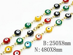 Wholesale Stainless Steel Bracelets & Necklaces Sets - HY61S0464HKT
