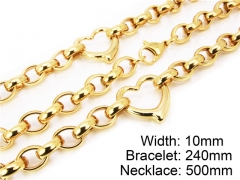 Wholesale Stainless Steel Bracelets & Necklaces Sets - HY39S0251I80