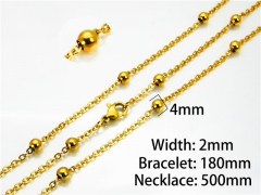 Wholesale Stainless Steel Bracelets & Necklaces Sets - HY40S0179MLA