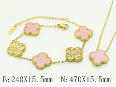 Wholesale Stainless Steel Bracelets & Necklaces Sets - HY32S0176HOR