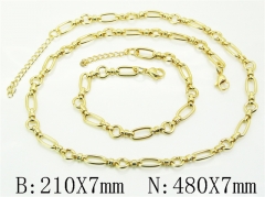 Wholesale Stainless Steel Bracelets & Necklaces Sets - HY70S0637HL5