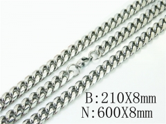 Wholesale Stainless Steel Bracelets & Necklaces Sets - HY61S0553HEE