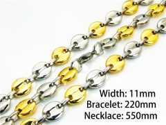 Wholesale Stainless Steel Bracelets & Necklaces Sets - HY08S0102IOB