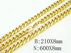 Wholesale Stainless Steel Bracelets & Necklaces Sets - HY61S0569HJD