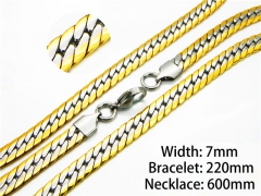 Wholesale Stainless Steel Bracelets & Necklaces Sets - HY40S0182IIL