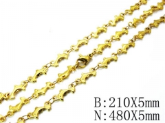 Wholesale Stainless Steel Bracelets & Necklaces Sets - HY40S0166ML