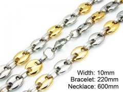 Wholesale Stainless Steel Bracelets & Necklaces Sets - HY55S0258IIC