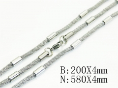 Wholesale Stainless Steel Bracelets & Necklaces Sets - HY61S0649NX