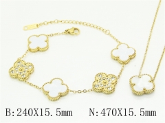 Wholesale Stainless Steel Bracelets & Necklaces Sets - HY32S0174HOQ