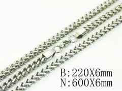 Wholesale Stainless Steel Bracelets & Necklaces Sets - HY40S0544IJL