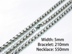 Wholesale Stainless Steel Bracelets & Necklaces Sets - HY62S0283KF