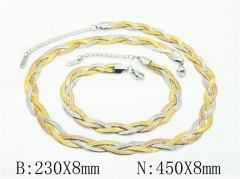 Wholesale Stainless Steel Bracelets & Necklaces Sets - HY53S0202HME