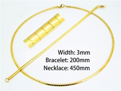 Wholesale Stainless Steel Bracelets & Necklaces Sets - HY70S0101HHE