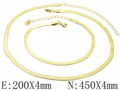 Wholesale Stainless Steel Bracelets & Necklaces Sets - HY40S0424HEE