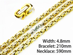 Wholesale Stainless Steel Bracelets & Necklaces Sets - HY54S0432IIU