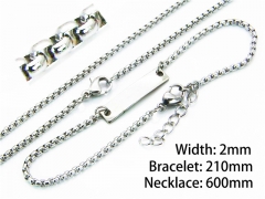 Wholesale Stainless Steel Bracelets & Necklaces Sets - HY70S0068ML