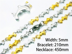 Wholesale Stainless Steel Bracelets & Necklaces Sets - HY39S0661MLF