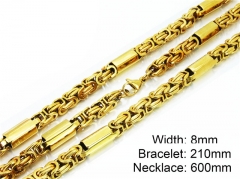 Wholesale Stainless Steel Bracelets & Necklaces Sets - HY55S0588IMV
