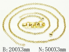 Wholesale Stainless Steel Bracelets & Necklaces Sets - HY70S0644NE