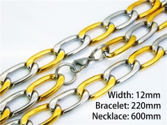 Wholesale Stainless Steel Bracelets & Necklaces Sets - HY40S0147IPL
