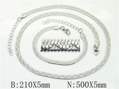 Wholesale Stainless Steel Bracelets & Necklaces Sets - HY40S0527OLW
