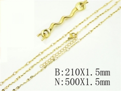 Wholesale Stainless Steel Bracelets & Necklaces Sets - HY70S0561ND