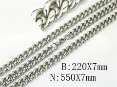 Wholesale Stainless Steel Bracelets & Necklaces Sets - HY40S0443OL