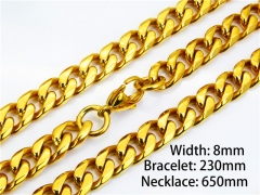 Wholesale Stainless Steel Bracelets & Necklaces Sets - HY40S0157JZZ