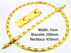 Wholesale Stainless Steel Bracelets & Necklaces Sets - HY63S0210JOZ