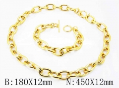 Wholesale Stainless Steel Bracelets & Necklaces Sets - HY40S0291JKE