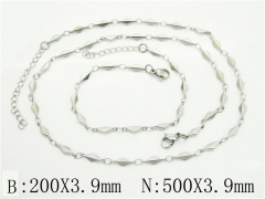 Wholesale Stainless Steel Bracelets & Necklaces Sets - HY70S0604NL