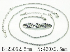 Wholesale Stainless Steel Bracelets & Necklaces Sets - HY40S0461NI